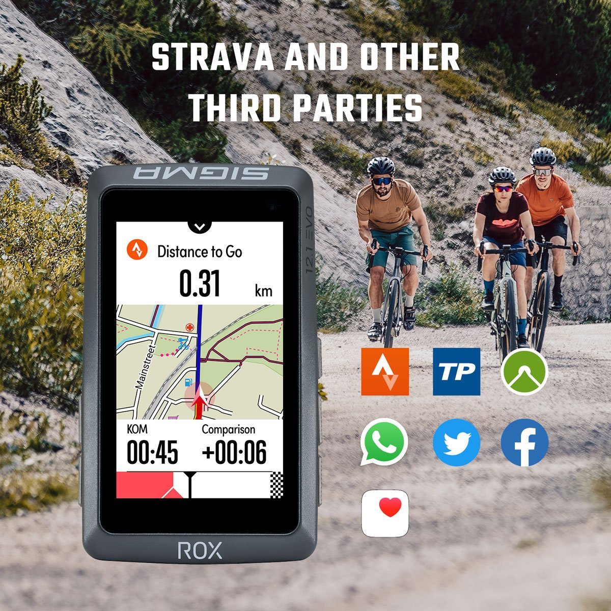 SIGMA ROX 12.1 EVO - GPS Fahrradcomputer - Sensor Set - weiß – Bild 6